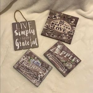 Bundle of gray rustic farmhouse wall decor